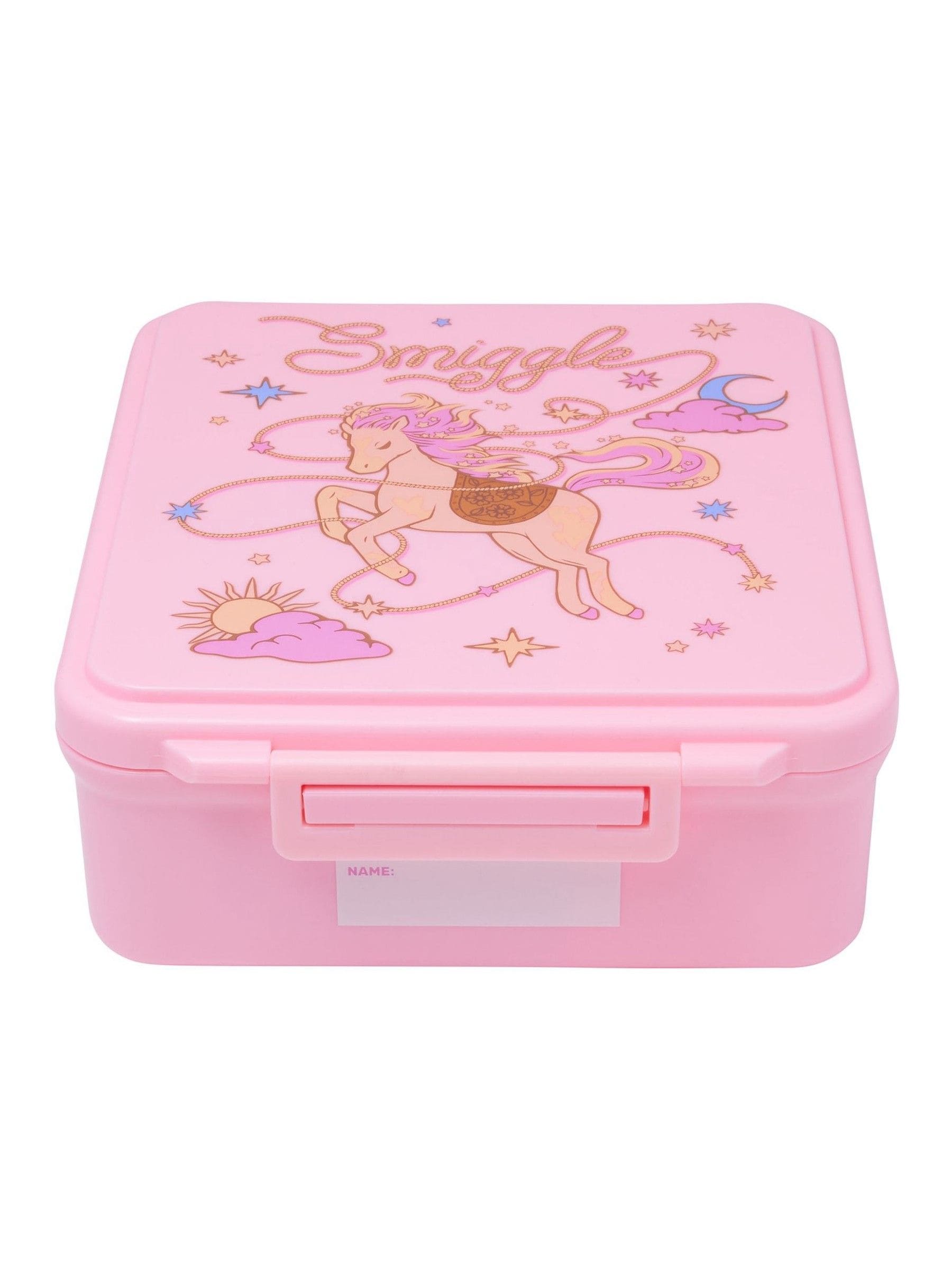 Smiggle Pink Wildflower Bento Lunchbox with Insulated Food Jar - British product