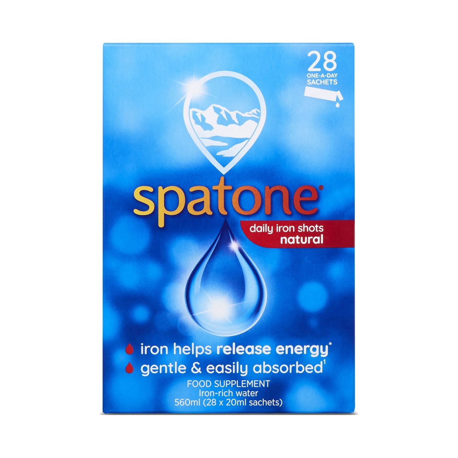 Spatone Daily Iron Shots natural 28 sachets - British product