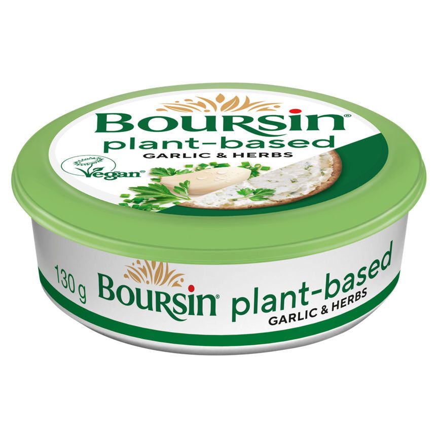 Boursin Garlic &amp; Herbs Vegan Cheese Alternative Spread 130g