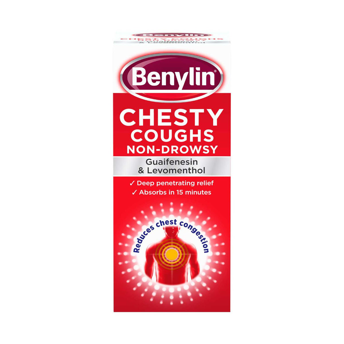 Benylin chesty coughs non-drowsy syrup 300ml, imported from the UK