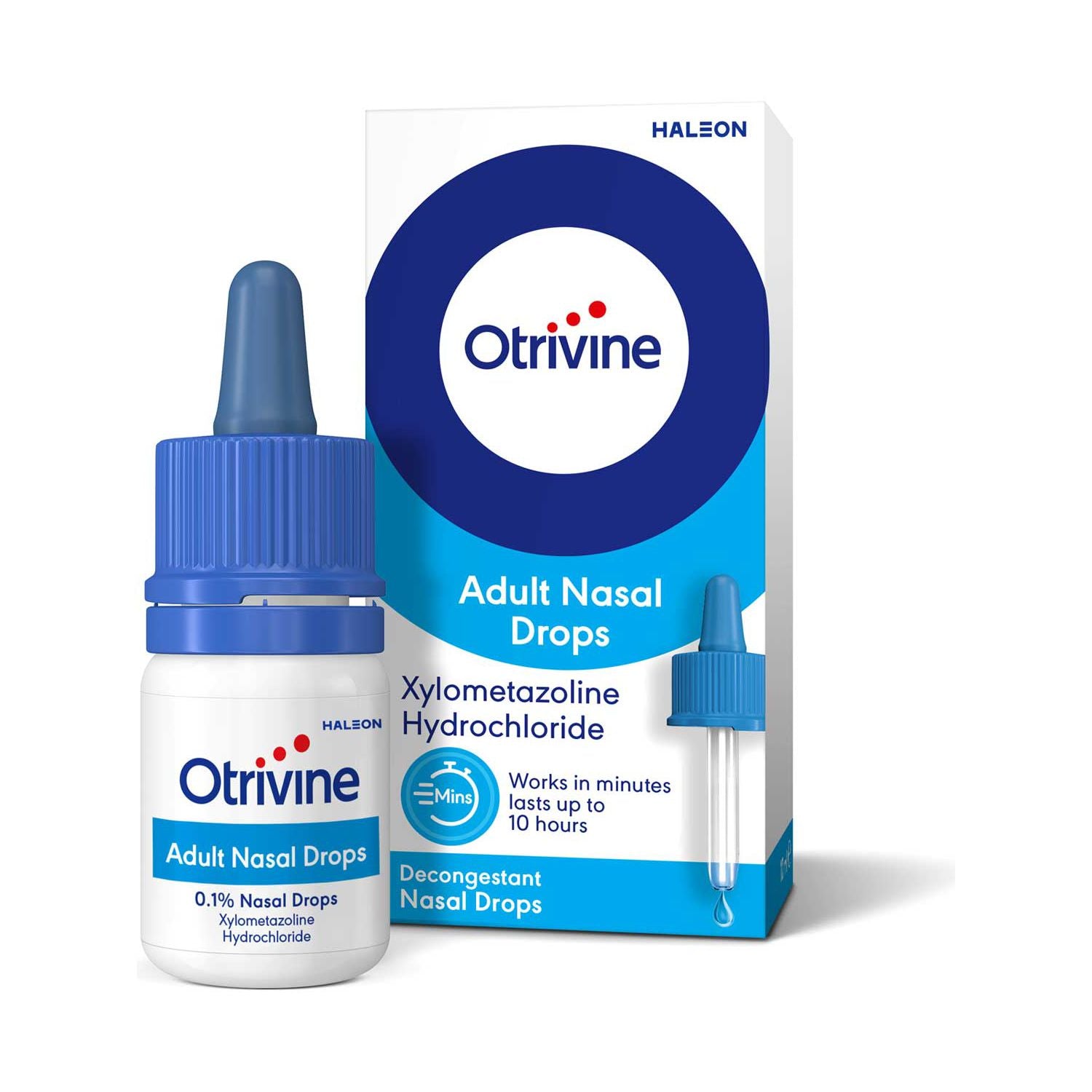 Otrivine Adult Nasal Decongestant Drops 10ml, UK version