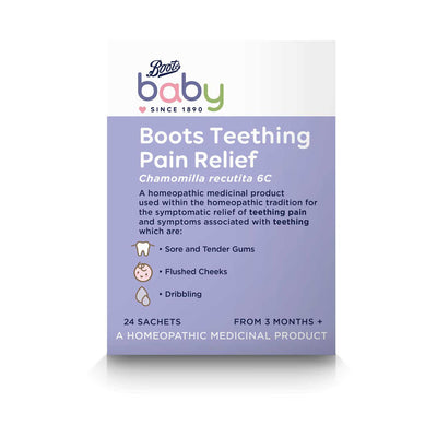 Boots Teething Pain Relief Chamomilla Recutita 6c - 24 Sachets