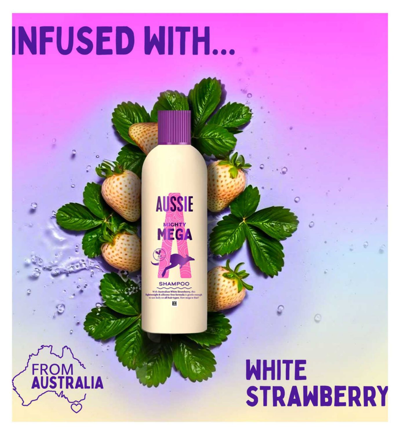 Aussie Mighty Mega everyday clarifying vegan shampoo 300ml - British product