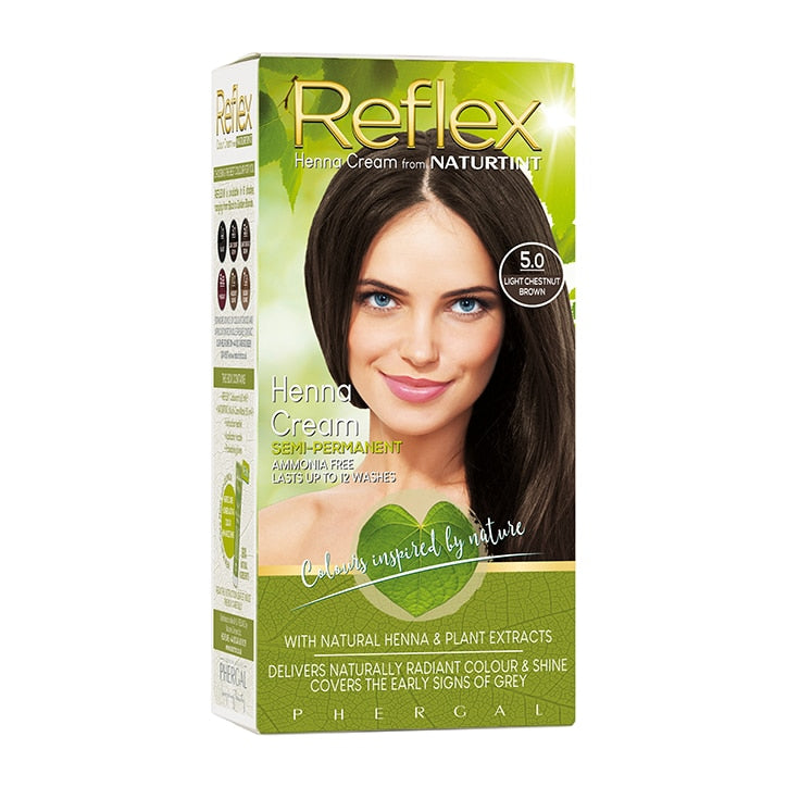 Naturtint Reflex Semi-Permanent Henna Cream Hair Colour 3.0 (Dark Chestnut Brown)