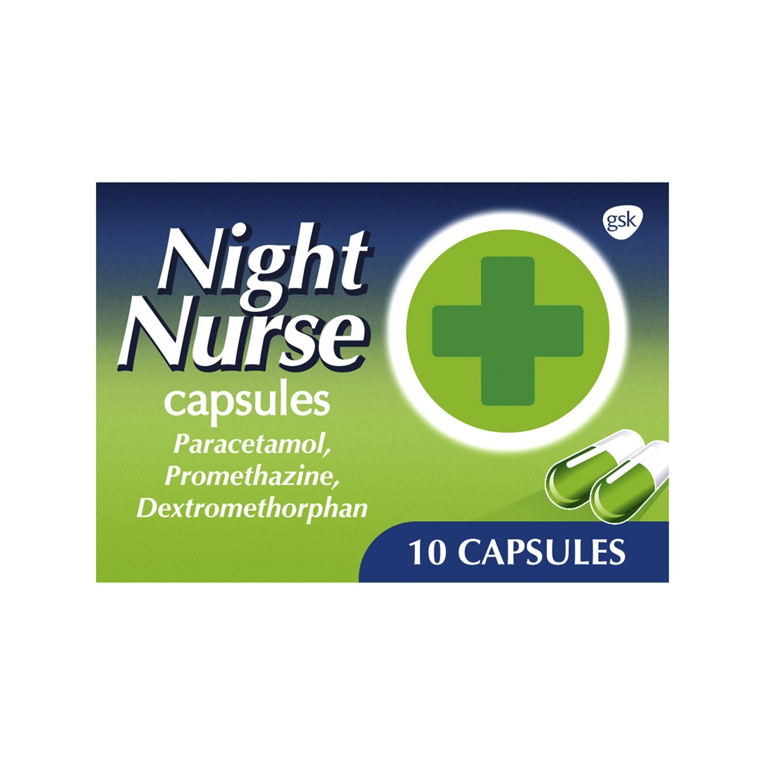 Boots Night Nurse cold and flu relief capsules 10 count - British product