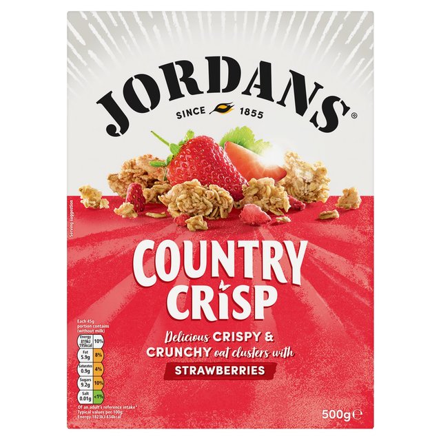 Jordans Country Crisp Sun-Ripe Strawberry Breakfast Cereal   500g