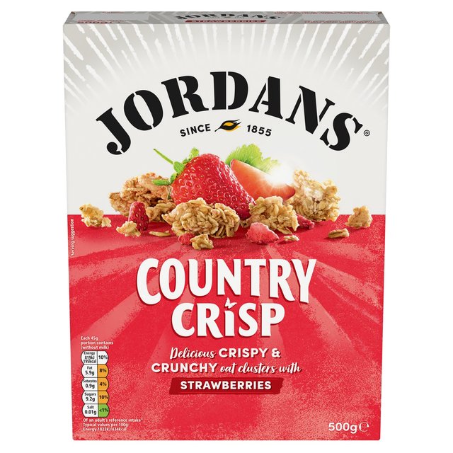 Jordans Country Crisp Sun-Ripe Strawberry Breakfast Cereal   500g GOODS M&S   