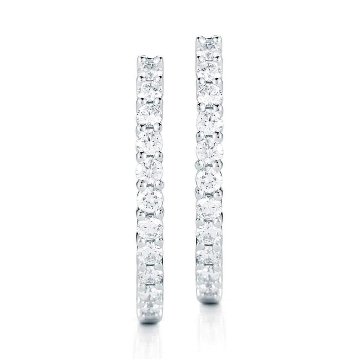 Costco round brilliant diamond earrings 2ctw white gold (British brand)