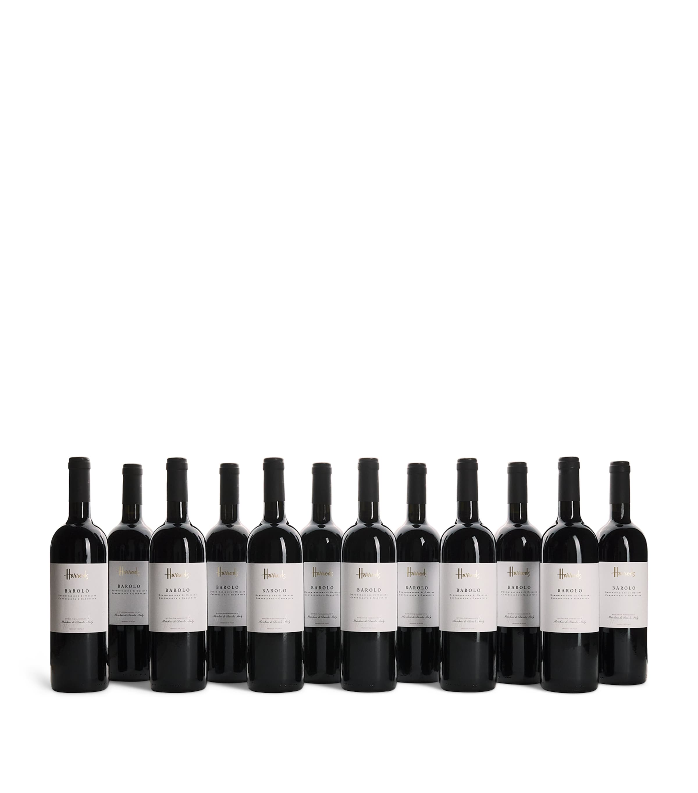 Harrods Barolo wine case Piedmont, Italy 12 bottles, UK version