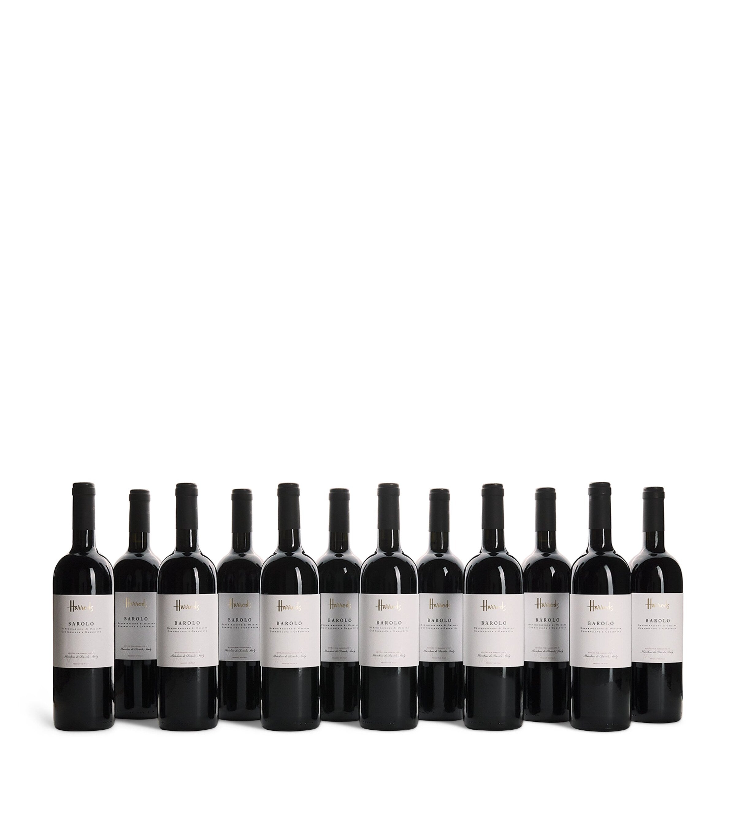 Harrods Barolo wine case Piedmont, Italy 12 bottles, UK version