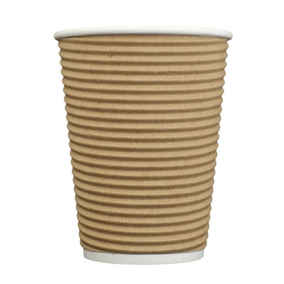 Cafe Express 1000 gobelets chauds ondulés marron 340ml 12oz