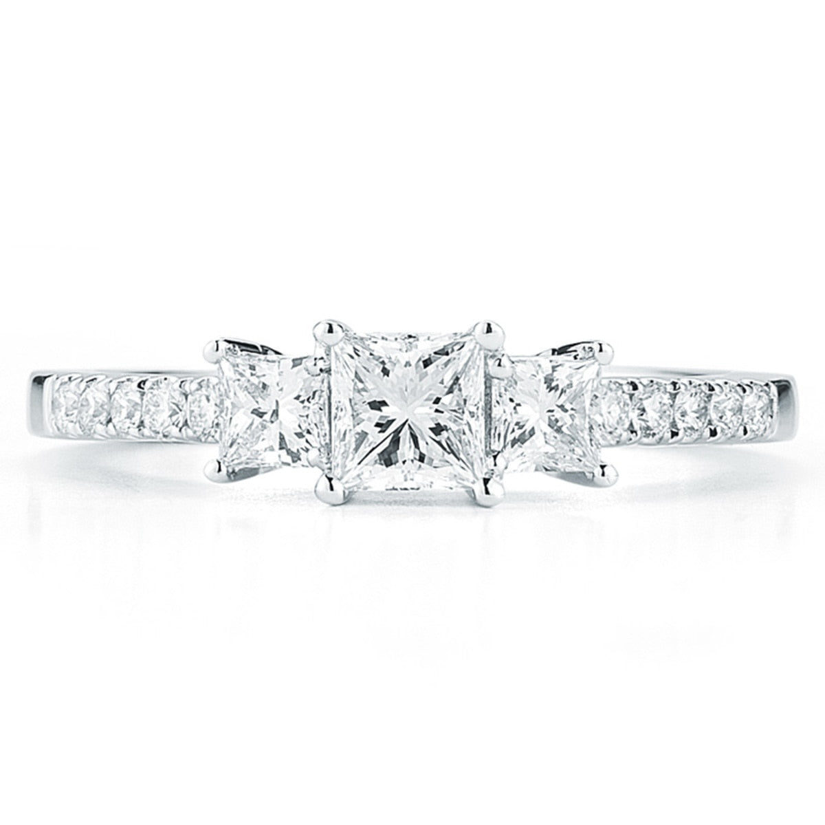 Costco diamond ring princess cut 1ctw size N, imported from the UK