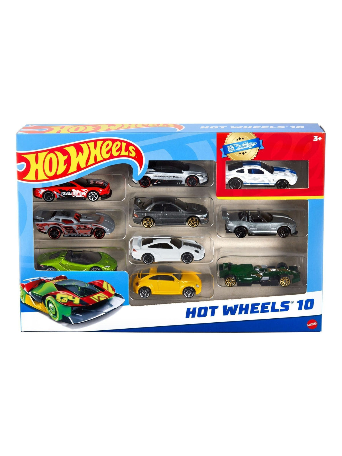 Hot Wheels 10 Car Giftpack toy cars, imported from the UK