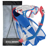 US Divers Youth Snorkel Set, 2 Colours and 3 Sizes, Snorkelling Set