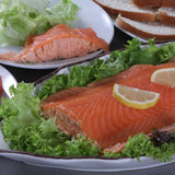 Coln Valley poached Scottish salmon dressed with smoked salmon 1.1kg - British product