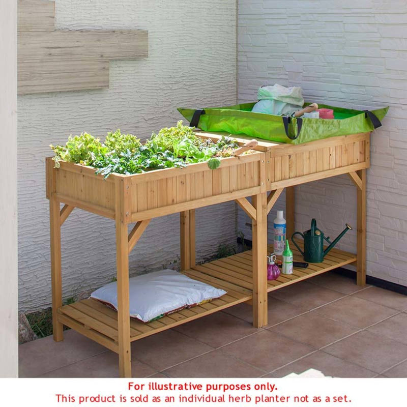 VegTrug cedar wood 8 pocket herb garden planter 80cm (British brand)