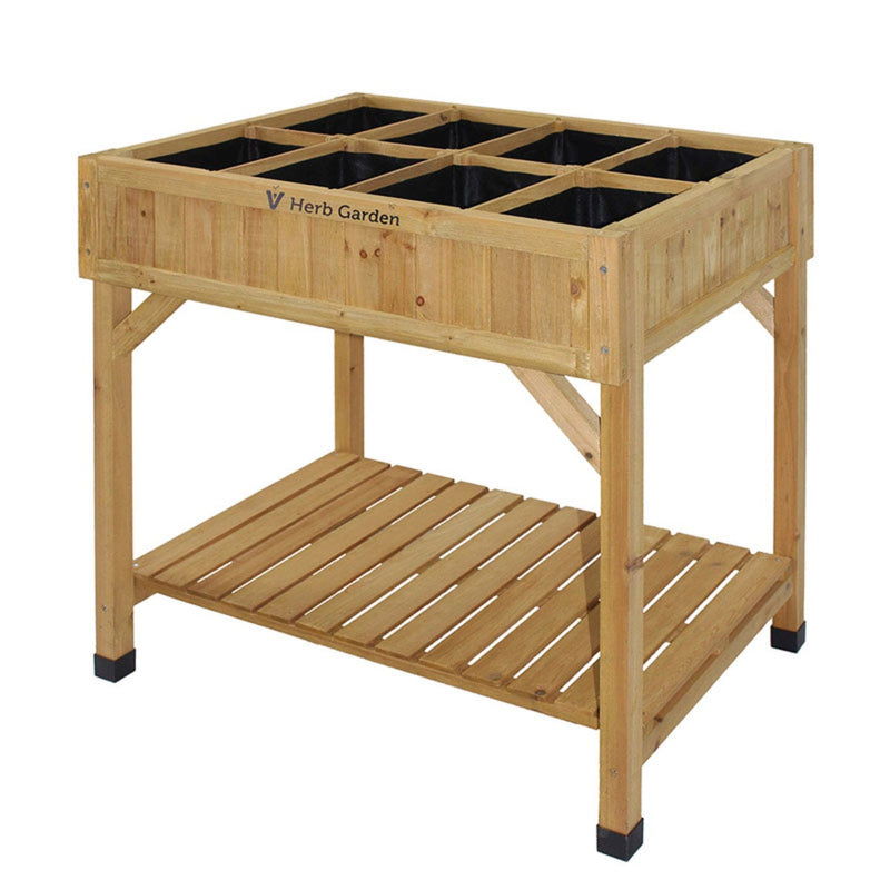 VegTrug cedar wood 8 pocket herb garden planter 80cm (British brand)