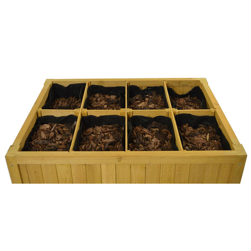 VegTrug cedar wood 8 pocket herb garden planter 80cm (British brand)