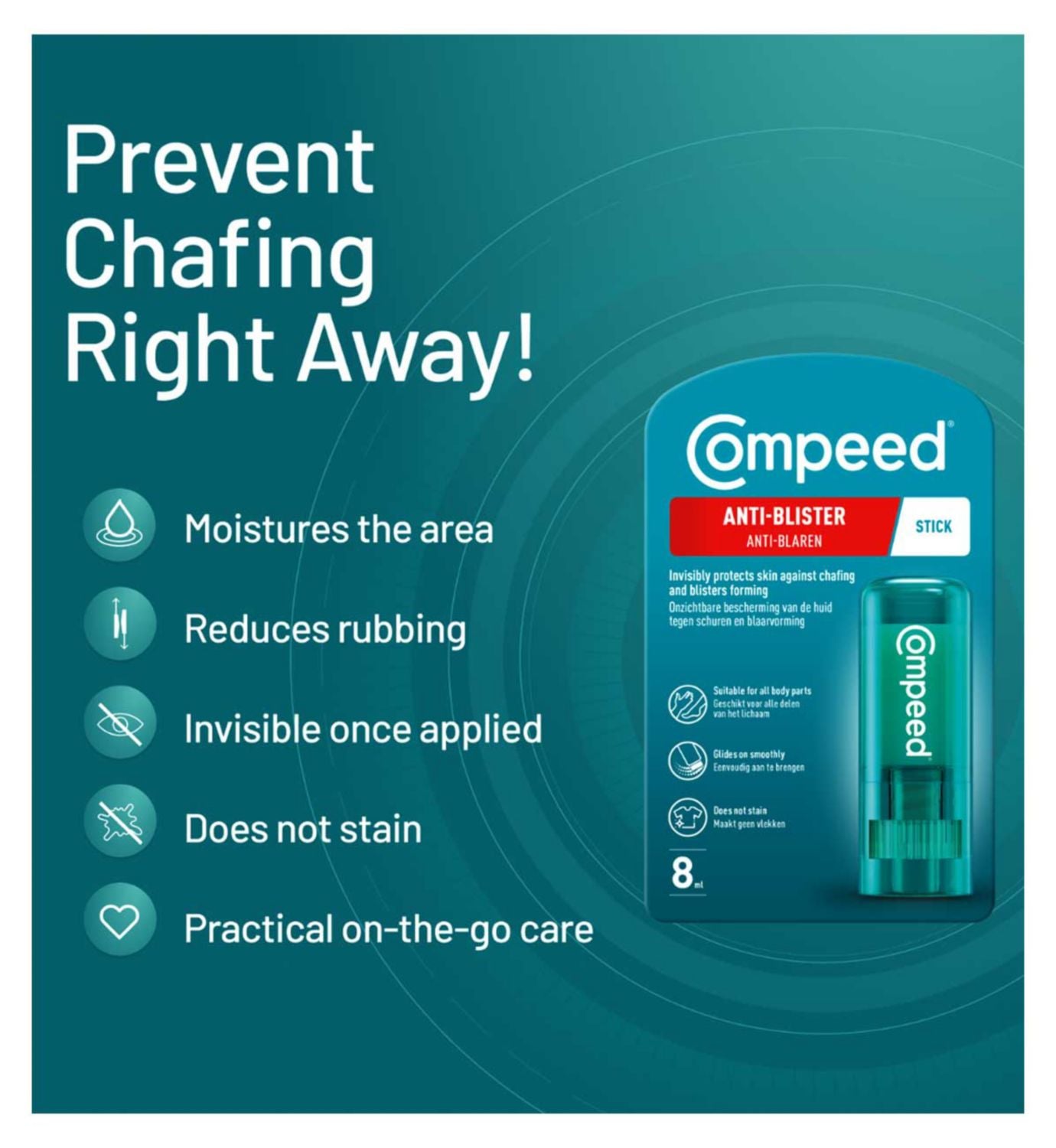 Compeed Anti Blister Stick Balm 8ml - British product
