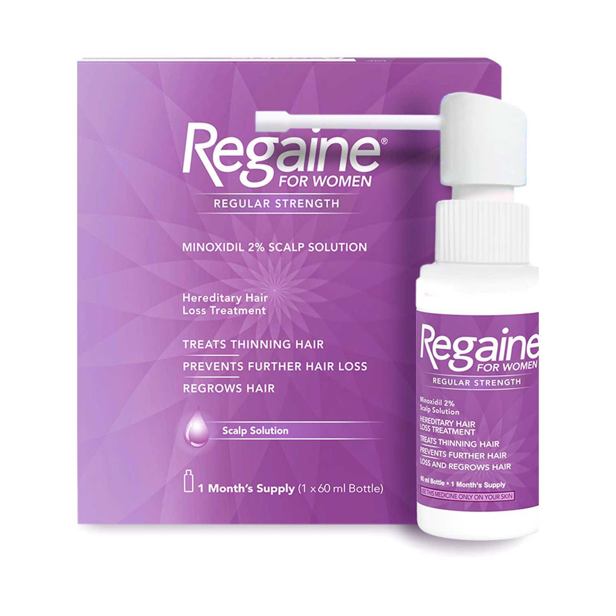 Regaine hair loss treatment for women regular strength 60ml, imported from the UK