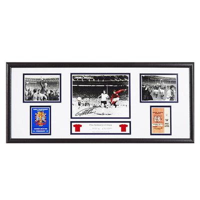 Costco UK Allstarsignings Sir Geoff Hurst Signed Framed England 1966 World Cup Football Winners Storyboard 76.2 x 30.48 cm- Buy online at McGrocer