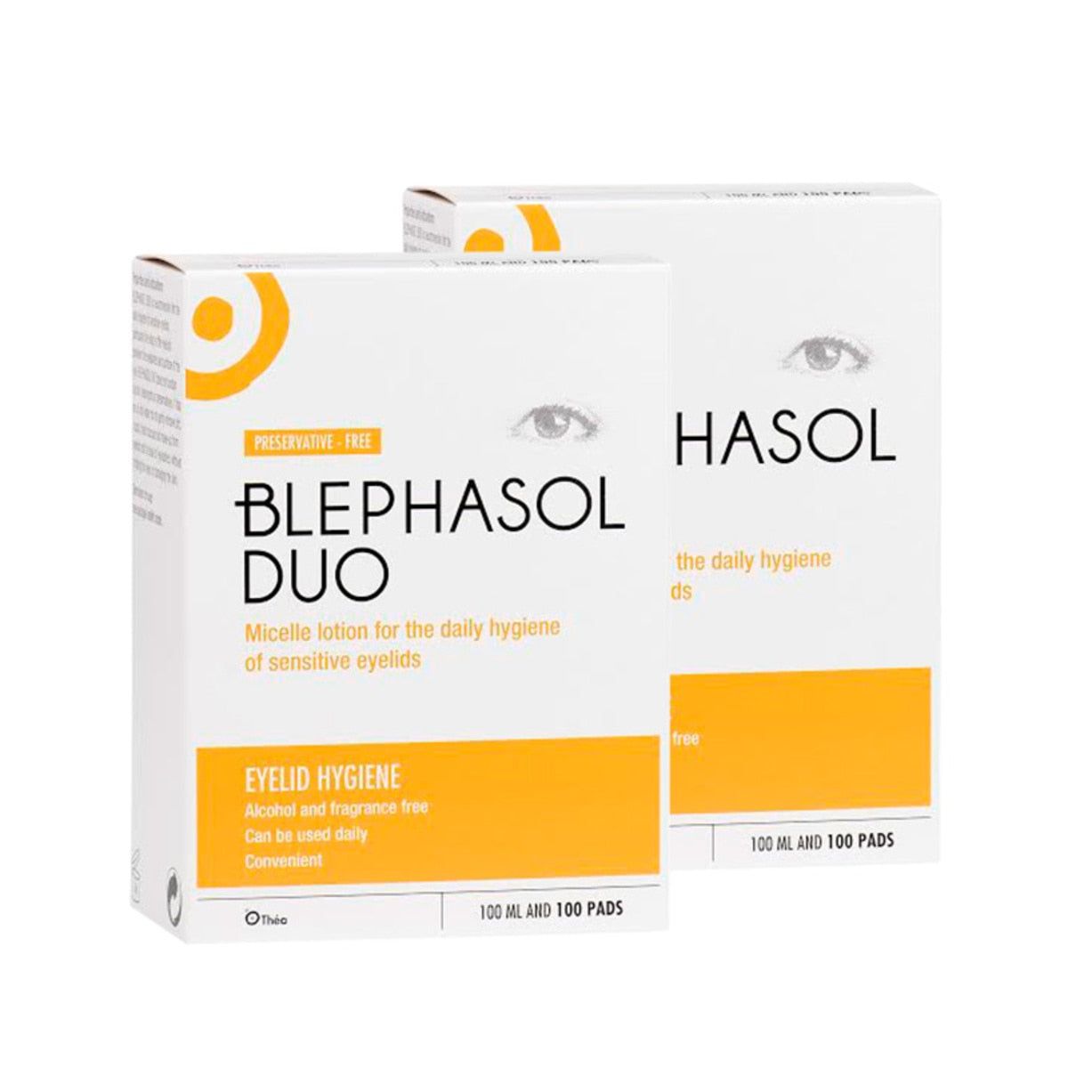 Blephasol Duo Eyelid Hygiene Solution, 2 x 100ml &amp; 100 Pads (4 Months Supply)