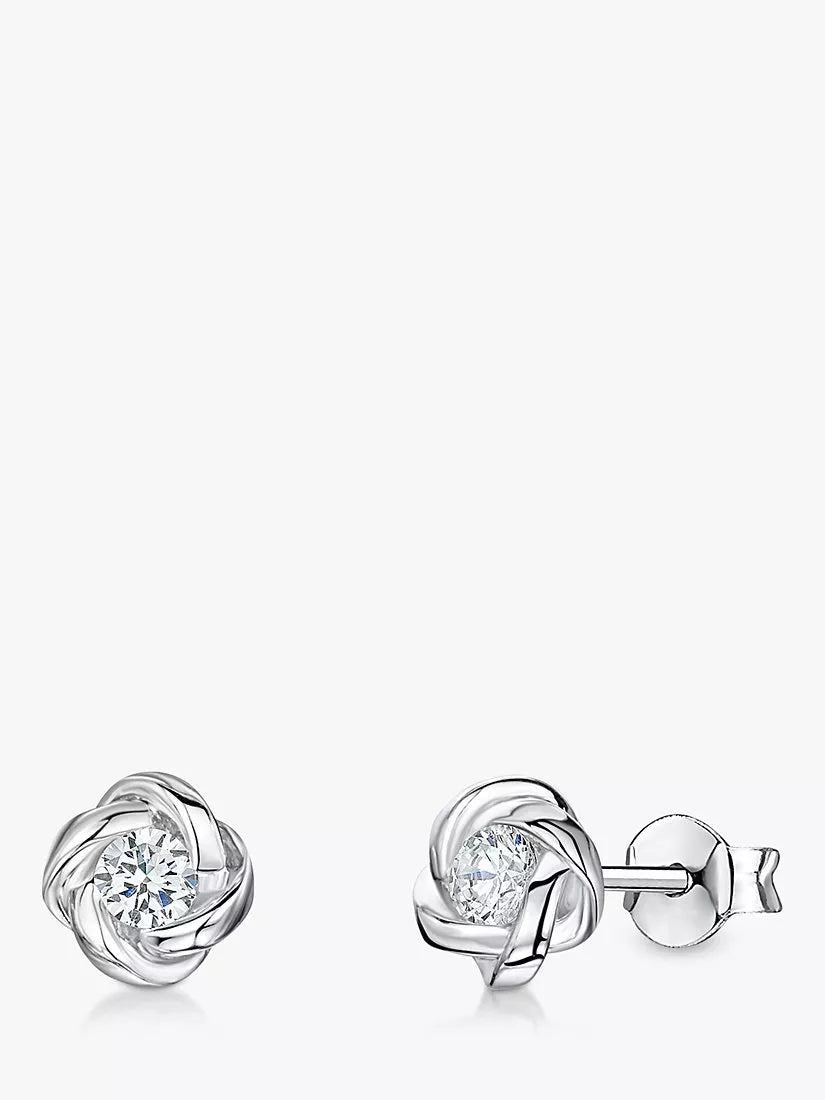 Jools by Jenny Brown cubic zirconia flower stud earrings, UK version