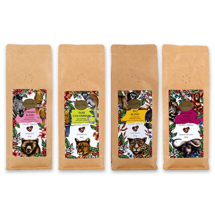 Smiths Coffee Co Animal Range Ground Coffee Selection 4 x 227g