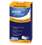 Snoreeze snoring relief oral strips 14 applications, imported from the UK