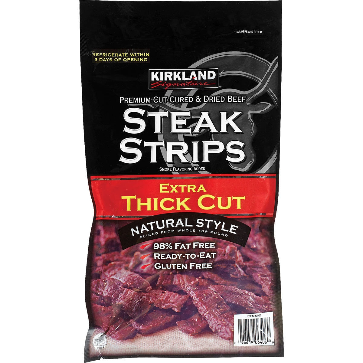 Kirkland Signature Extra Thick Cut Steak Strips 300g, UK version