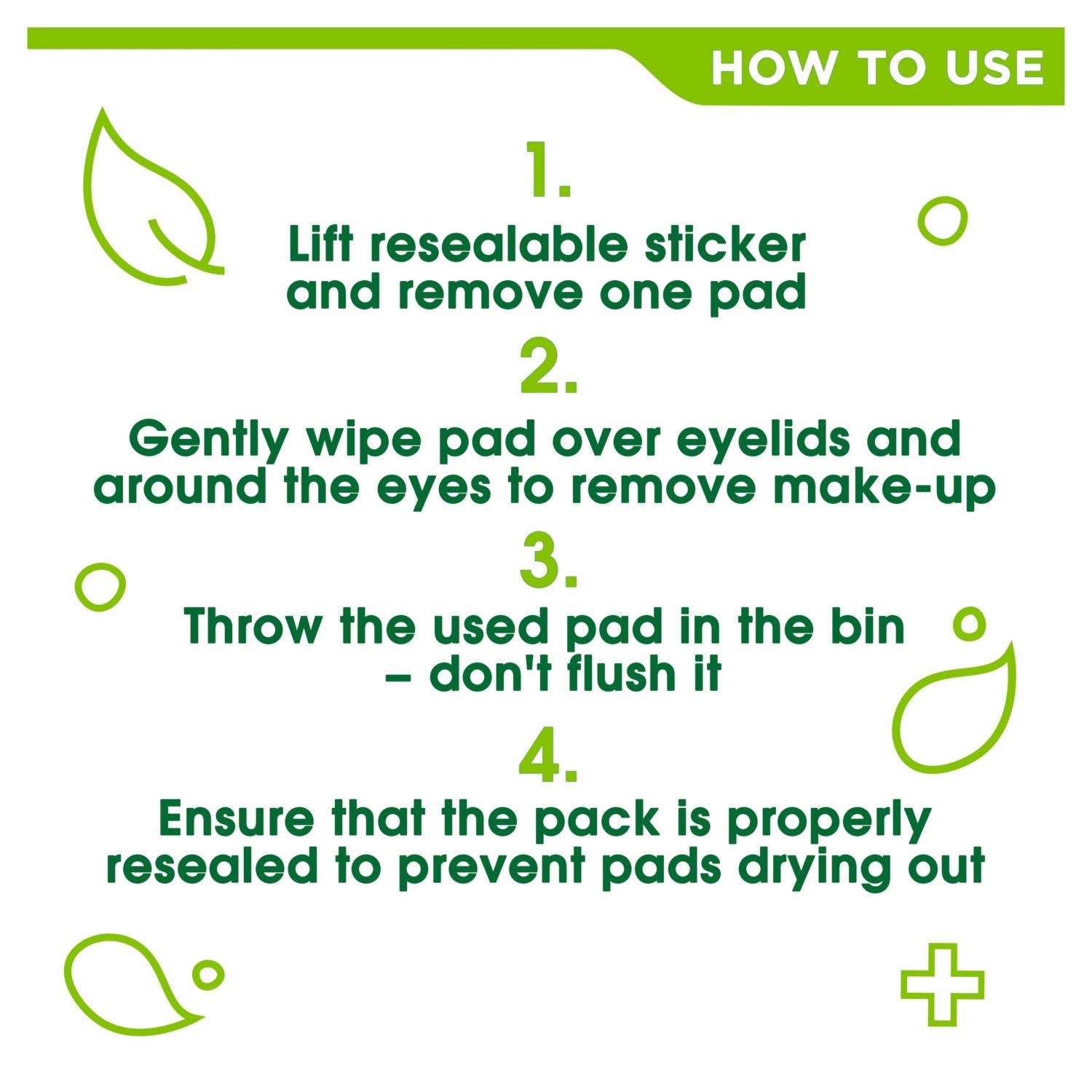 Simple eye makeup remover pads 30 pc (British brand)