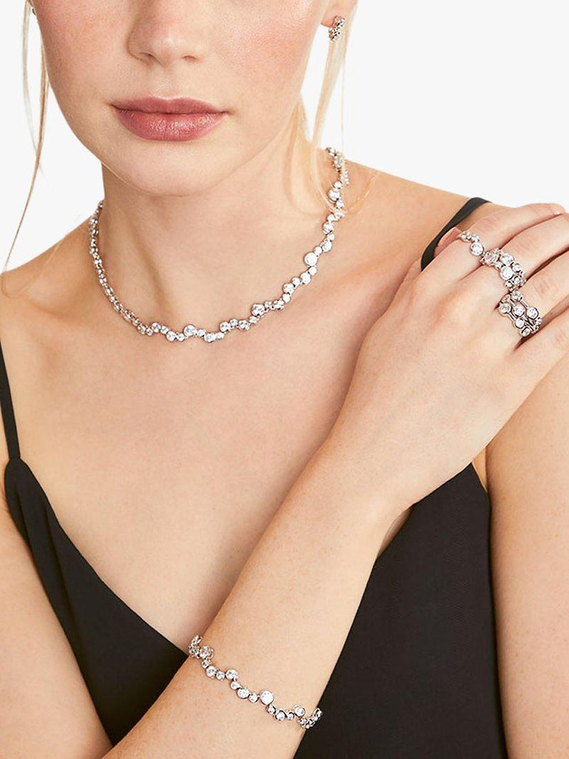Jools by Jenny Brown cubic zirconia scatter bubble ring silver (British brand)