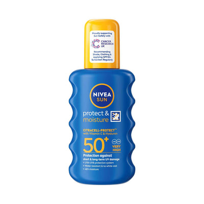 Boots NIVEA SUN Protect & Moisture Sun Cream Spray SPF50+ 200ml- Buy online at McGrocer