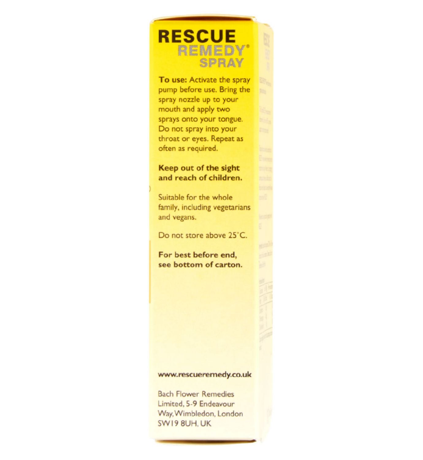 Bach Rescue Remedy flower essence spray 20ml - British product