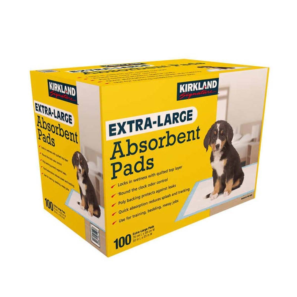 Kirkland Signature Extra-Large Absorbent Pads, 100 stk