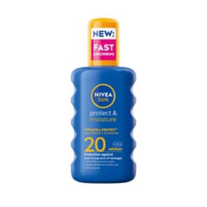 بخاخ واقٍ من الشمس NIVEA SUN Protect & Moisture SPF 20، 200 مل