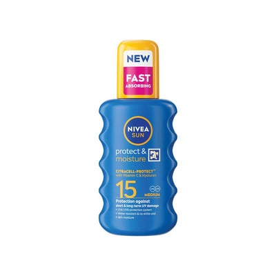 Boots NIVEA SUN Protect & Moisture Sun Cream Spray SPF 15 200ml- Buy online at McGrocer