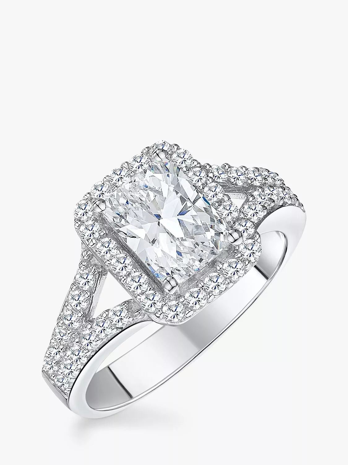 Jools by Jenny Brown Zirkonia-Smaragd-Halo-Ring, UK-Version
