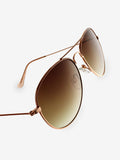 Rose gold classic aviator style sunglasses (British brand)