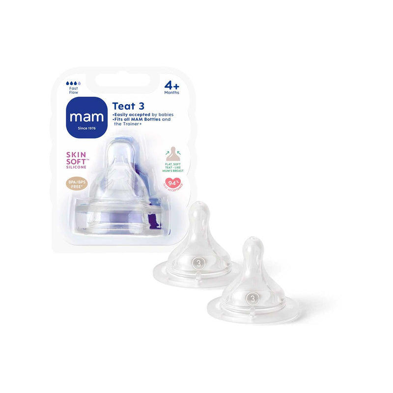 MAM fast flow size 3 teats 2-pack (British brand)