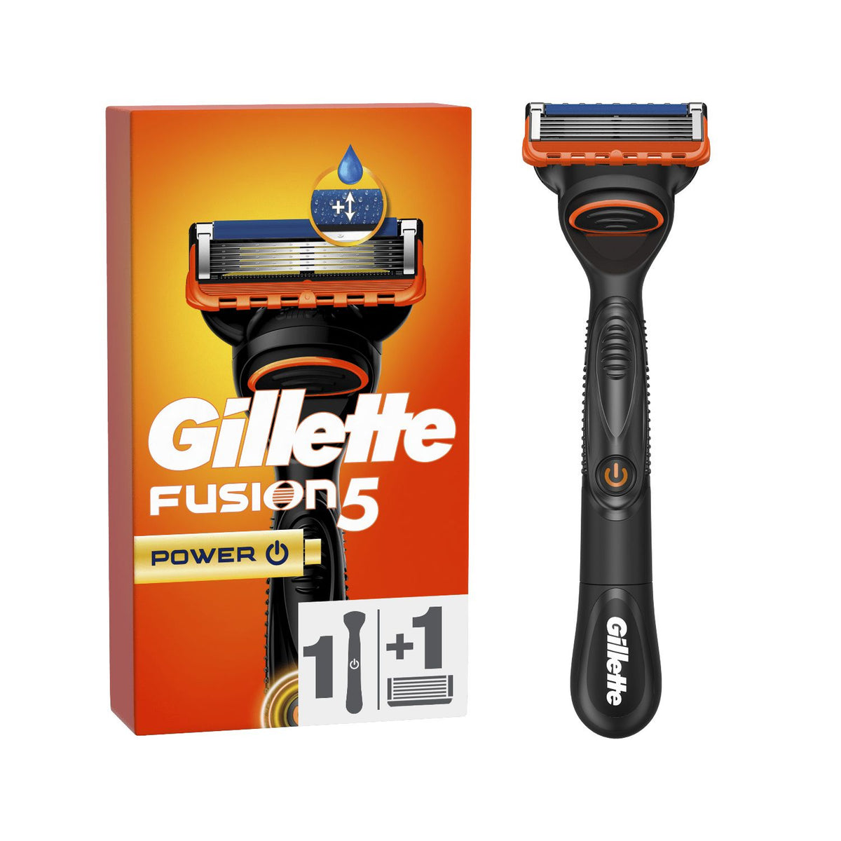 Gillette Fusion5 Power men's razor handle, imported from the UK