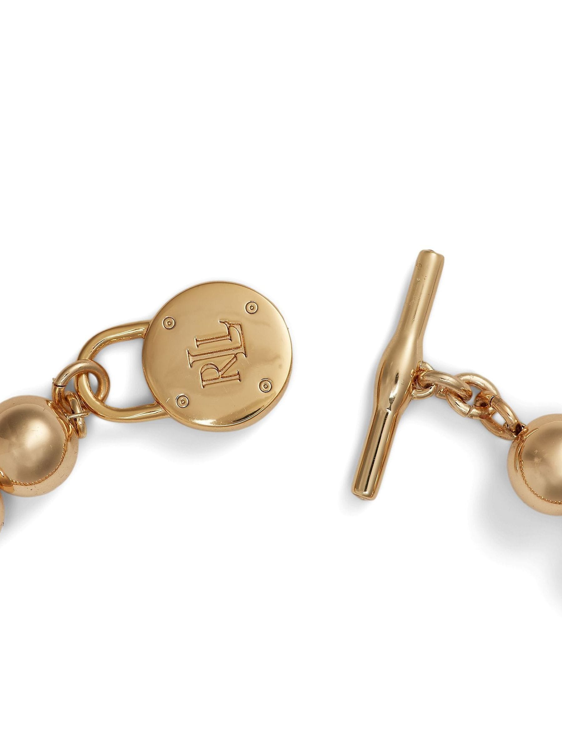 Ralph Lauren Gold Tone Metal Bead Bracelet, UK version