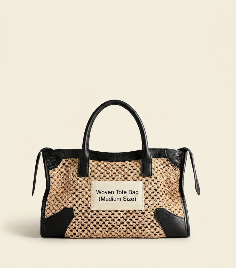 Balenciaga Small Raffia-Lambskin Le City handbag, UK version