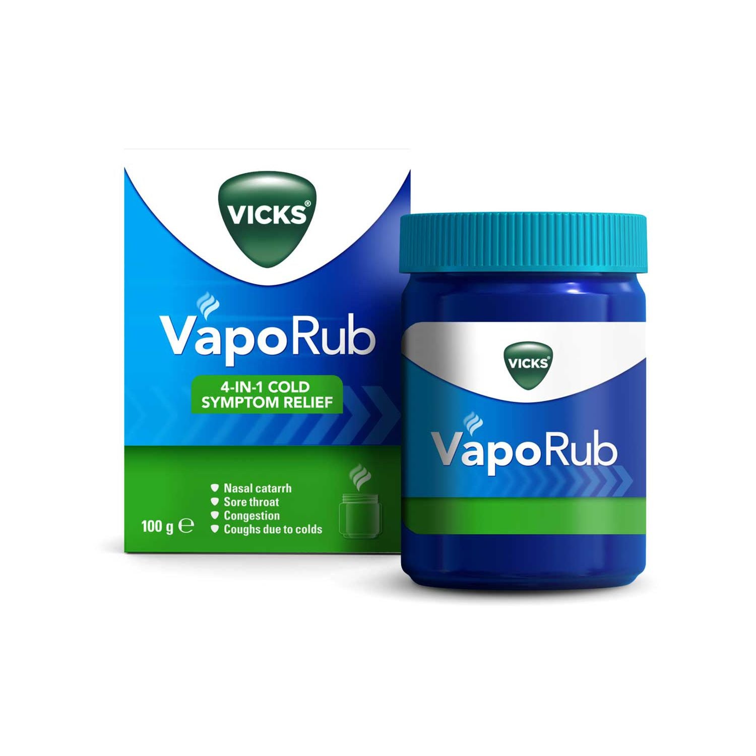 Vicks VapoRub 100g cough relief jar - British product