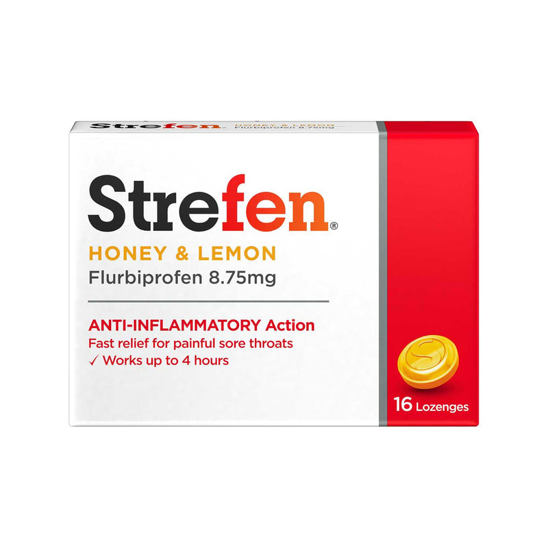 Strefen Honey and Lemon lozenges 16 count, UK version