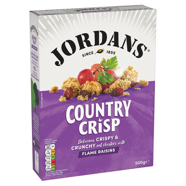 Jordans Country Crisp Flame Raisins Breakfast Cereal   500g