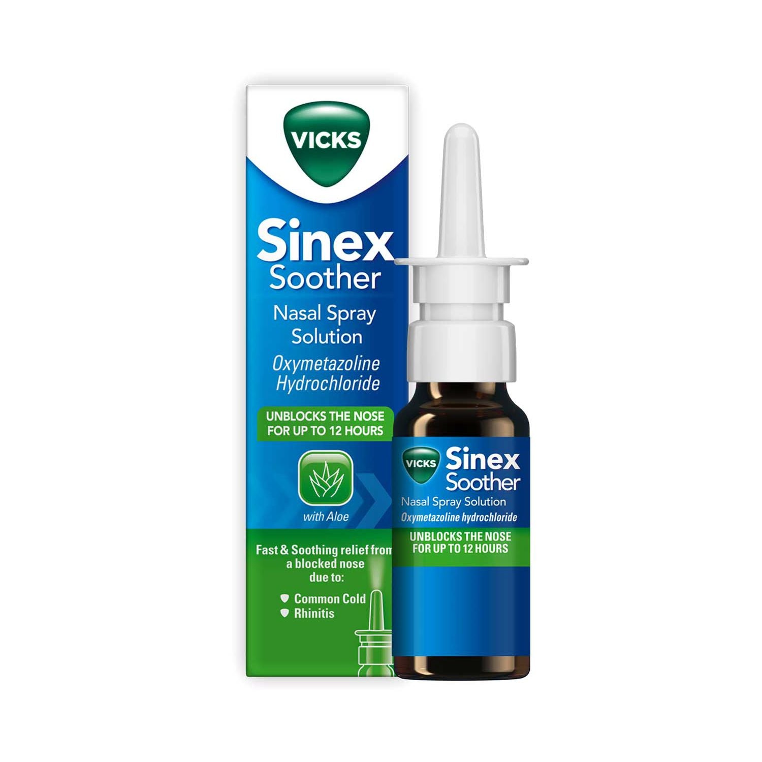 Vicks Sinex Soother decongestant nasal spray 15ml (British brand)