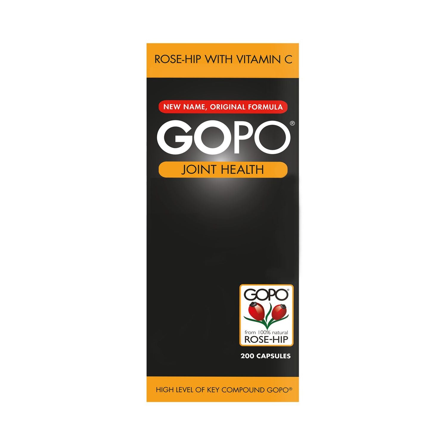 Gopo rosehip capsules 200 capsules (British brand)