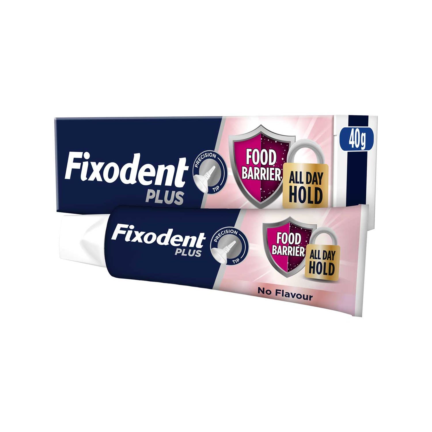 Fixodent Plus Food Barrier denture adhesive 40g, UK version