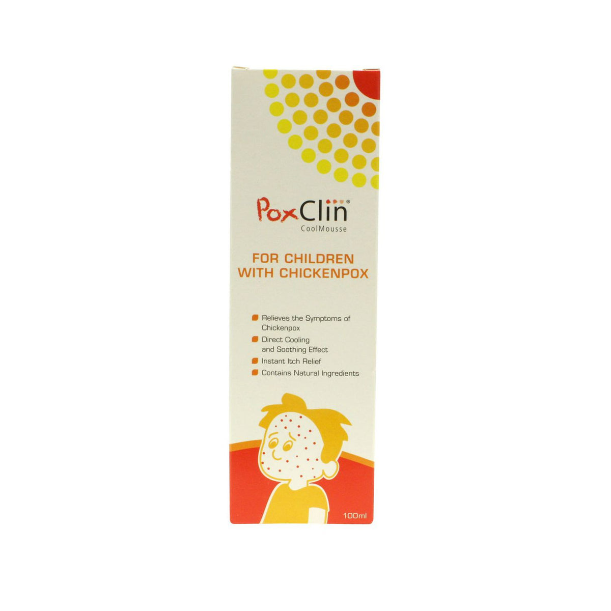 PoxClin CoolMousse chickenpox relief mousse - British product